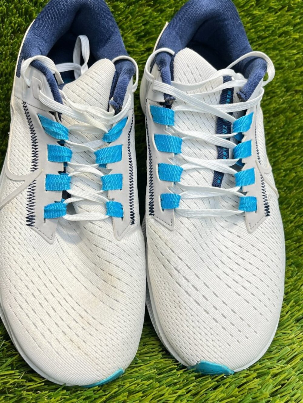 Nike Air Zoom Pegasus 38 Womens Size 8 White Blue Running Walking Shoes Sneakers - Picture 5 of 11